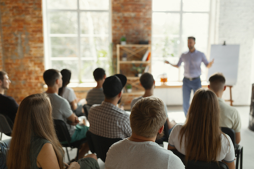 Contact Learning Stock Image